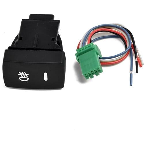 5Pin LED Car Push Button Fog Light Switch With Wire For Honda Civic Accord CRV