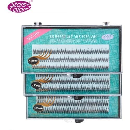 5 boxes/lot 10D Individual Encryption Silk false Eyelash C curl Eyelash Black False Eyelashes Extension Makeup extension