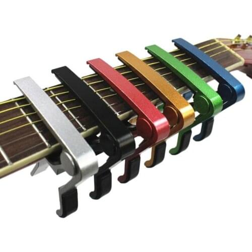 5pcs Acoustic Guitar Capo Quick Change Tune Trigger Clamp Trigger Bass Violin Ukulele Capo Mandolin Single-handed Tune Adjuster