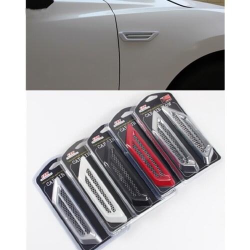 6 Colors Car-styling Front Head Decoration Air Outlet 3D Waterproof Car Sticker Universal Simulated Fender Net Shark Gills Decal