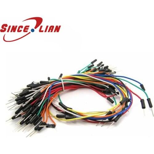 65pcs Jump Wire Breadboard Jumper Cables Solderless Flexible for-Arduino High quality Adapter Cable Connect Line