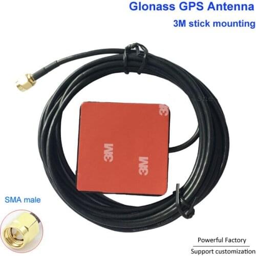 Customized antenna manufacturer GLONASS Position 3M glue mounting GPS Antenna with SMA connector 1pcs