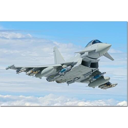 Fighter Eurofighter Typhoon Wallpaper Wall Art Posters Canvas Cloth Fabric Print Painting for Home Decor Picture