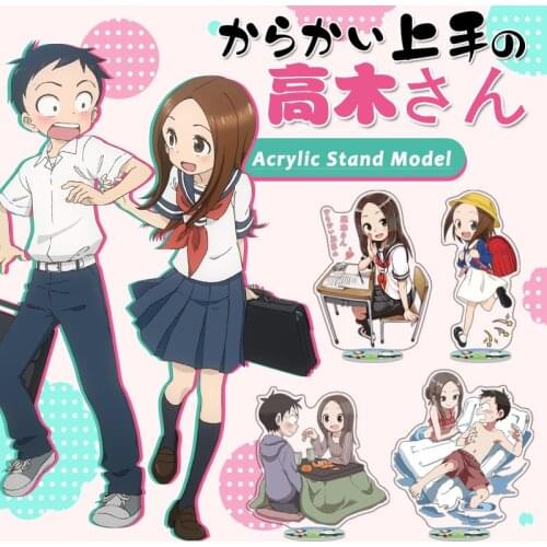 Anime Teasing Master Takagi-san Acrylic Stand Model Keychain Kawaii Stand Figure Key Chain Cosplay Desk Decor Gift for Friends