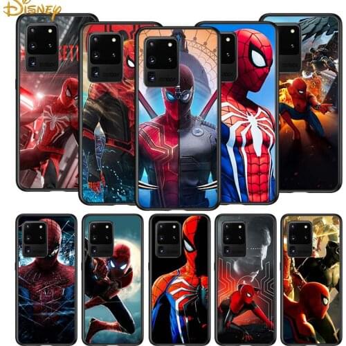 Spiderman hero for Samsung S20 FE Ultra Plus A91 A81 A71 A51 A41 A31 A21S A72 A52 A42 A02S Soft Black Phone Case
