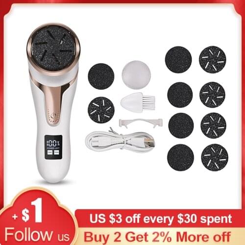 Electric Foot File Dead Skin Feet Callus Remover Foot File Pedicure Tool Foot Grinder Foot Care Callus Exfoliating Vacuum Clea