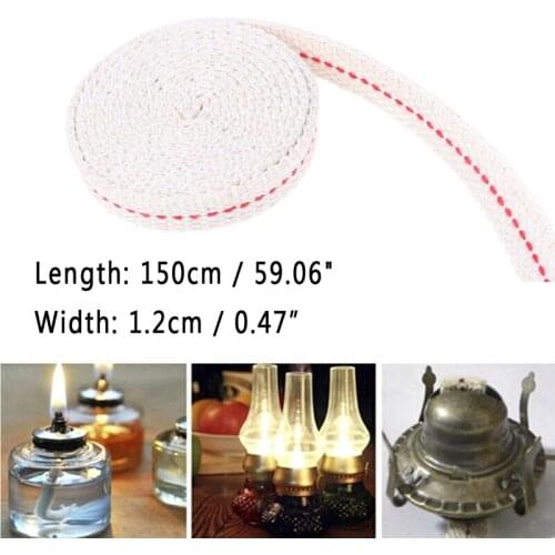 Oil Flat Cotton Wick For Kerosene Burner Stove Lighting Lantern Oil Lamp Making 1.2cm*1.5m/Roll
