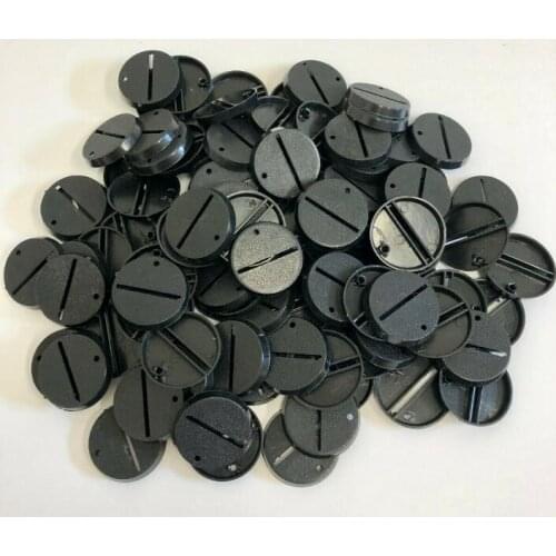 Lot Of 100PCS 25mm Round Slot Bases For Miniature Wargames Table Games