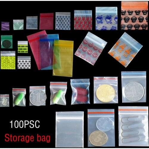 Small self-sealing bag transparent food storage medicine jewelry packaging can be re-closed thickened fresh-keeping zipper plast