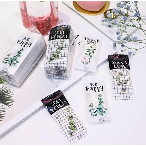 2000 X Small Fresh Style 4*9.5cm Flower Nougat Wrapper Paper Bags Handmade Wedding Birthday Party Decoration Wholesale