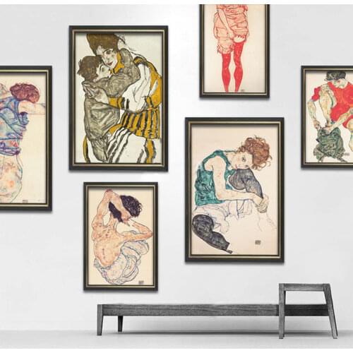The Logicians Oil Painting Wall decor canvas painting art print Canvas Print Wall Art Egon Schiele Multi Style Selection