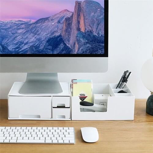 Multi-function Desktop Computer Monitor Stand Keyboard Storage Holders Computer Screen Riser Home Laptop Storage Stand