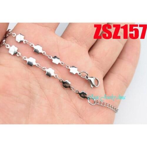 Plum blossom shape stainless steel brace lace fashion bracelet fashion jewelry 20pcs ZSZ157