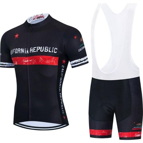 2022 New i2022 California Cycling Jersey 9D Gel Set MTB Bicycle Clothing Quick Dry Bike Wear Ropa Ciclismo Mens Short Maillot
