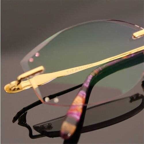 Frameless Glasses Womens Optical Glasses Female Models Rimless Glasses Myopia Custom Progressive Prescription Glasses