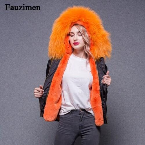 Faux Fur Coat Women Autumn Winter Warm Soft Zipper real Fur hooded Jacket Female Plush Overcoat Casual Outerwear Wholesale
