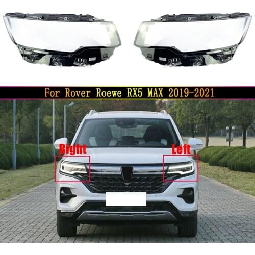 Car Front Headlight Glass Headlamp Transparent Lampshade Lamp Shell Auto Lens Cover For Rover Roewe RX5 MAX 2019 2020 2021
