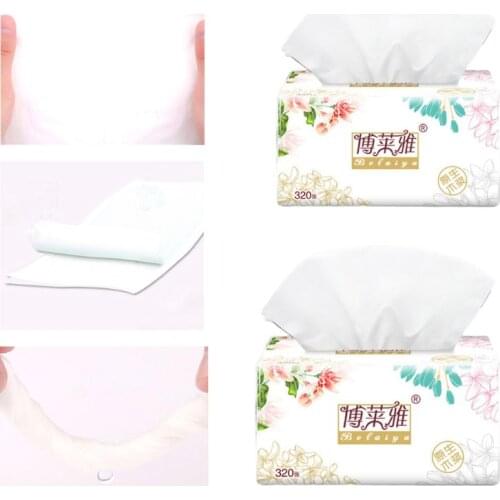 Facial Tissue, Soft Facial Paper, 320 Tissues per Pack, Household Toilet Paper, Soft Skin-Friendly Paper