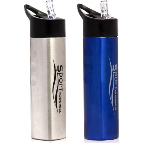 Special price deal with 750ml stainless steel water cup outdoor sports single layer bicycle water cup with straw kettle