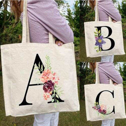 Bags for Women Letter Print Shoulder Bag Eco Reusable Shopping Bags Casual Totes Female Harajuku High Capacity Handbags Bookbags