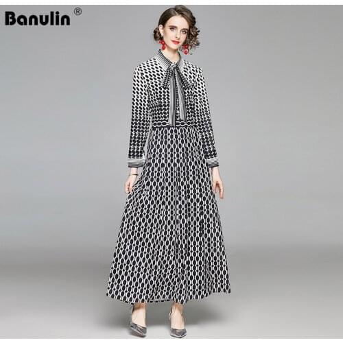 Women Spring Summer Autumn Elegant Casual Vintage Printed Shirt Dresses Single Breasted Office Lady Party Runway maxi Long Dress