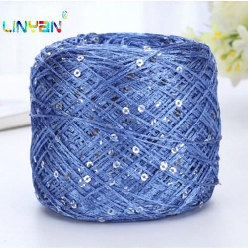 100g*3 pieces Colorful Crochet Thin Thread Shiny Sequin Yarn for Hand Knitting Sweater Shawl Yarn Crochet Hook Thread t52