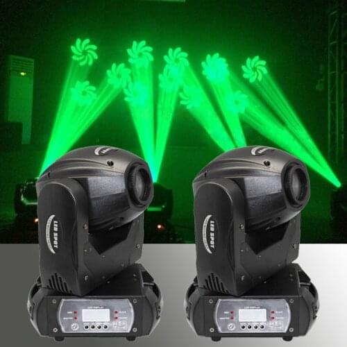 2 pieces Mini 60W LED 11 gobos with 3 facet prism effect moving head light DMX 512 60W moving heads LED Spot DJ Stage Lighting