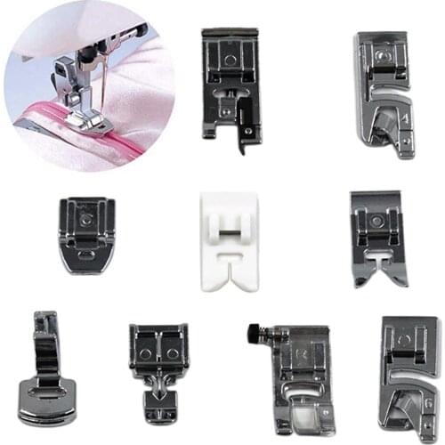 9 Pieces Zipper Sewing Machine Presser Foot for Singer for Low Shank