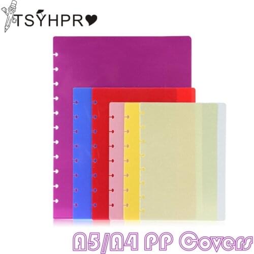 A5/A4 Notebooks Cover Set 2pcs(front+back) Mushroom Holes Diy Discbound Notebook Accessories