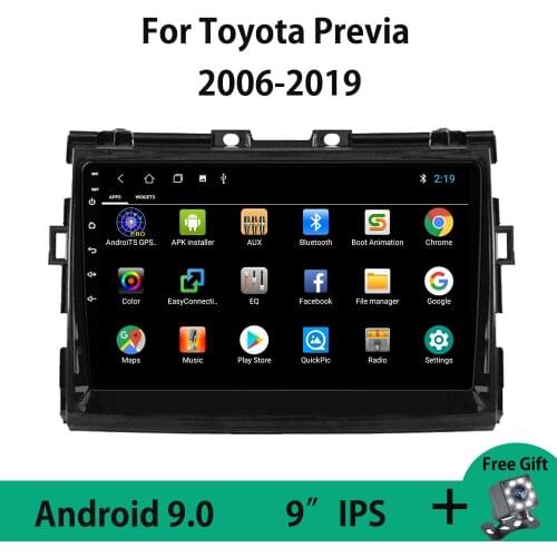 Android 9.0 Car Radio Multimedia Video Player For Toyota Previa 2006-2019 WIFI Tape Recorder Mirror Link Steering Wheel Controls