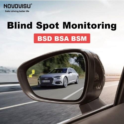 NOVOVISU Car BSD System BSA BSM Blind Spot Detection Driving Warning Safety Radar Alert Mirror For Audi A6 A6L C8 4K 2018 2019