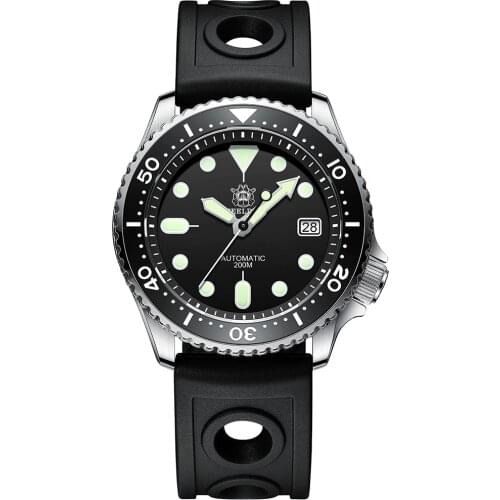 Steeldive 1996 Japan Skx007 Mechanical Wristwatch Abalone 316L Stainless Steel Dive Watch 200m Ceramic 20bar Diver Watches Mens