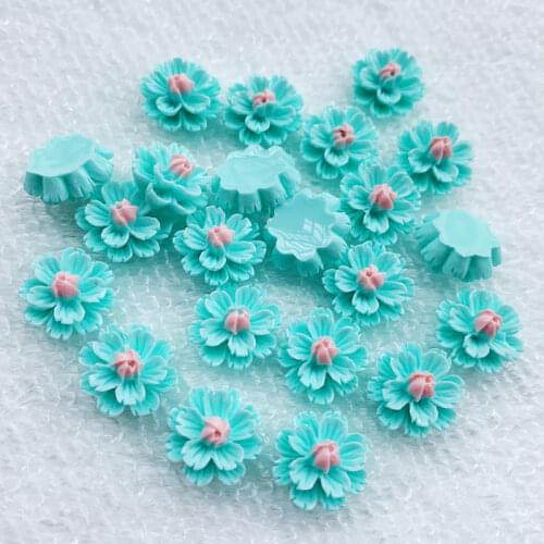 Flatback Flowers Embellishments For Cardmaking Scrapbooking DIY Cabochons Decorations 12*13mm 50pcs -B526