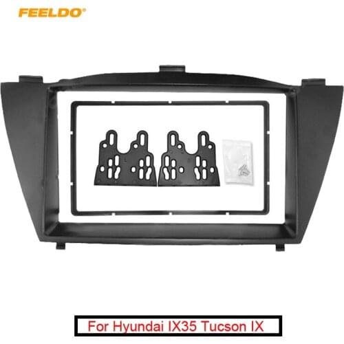 FEELDO Car Radio Audio 2DIN Fascia Face Frame Bezel For HYUNDAI IX35 Tucson IX Panel Dash Mount Trim Refit Kit
