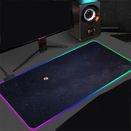 Starry Sky Rgb Mouse Pad Xl Computer Keyboard Pad Game Accessories Led Game Console Computer Connection Usb Board Game Mouse Pad