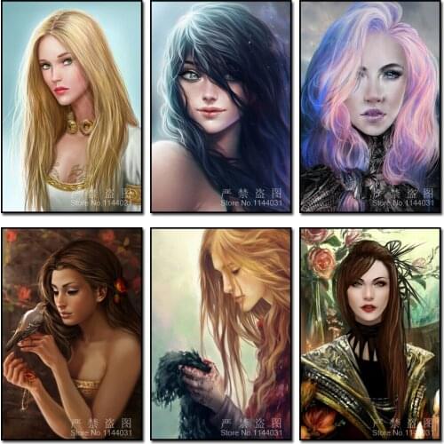 Pretty Girl Diy Diamond Painting Cross Stitch Icon Of Leader Diamond Mosaic Needlework Crafts Full Diamond Embroidery