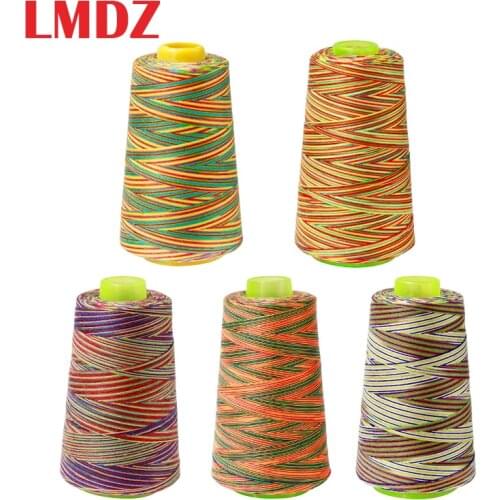 LMDZ 1Pcs 20S/3 Sewing Threads Polyester Cotton Thread Multi- colour Sewing Thread Rainbow Polyester Thread For Crocheting/ Lace