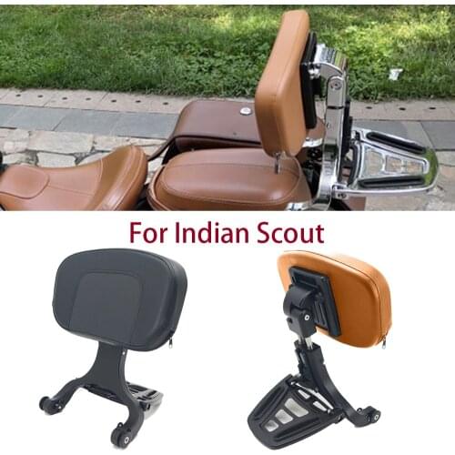 Motorcycle Multi Purpose Driver Backrest Folding backrest Adjustable Chrome Black For Indian Scout 2014-2021