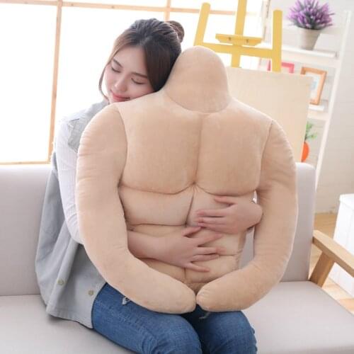 Soft Stuffed Toys Muscle Man Plush Toy Pillow Boyfriend Arm Plush Doll Girlfriends Best Birthday Gift Sleeping Pillow