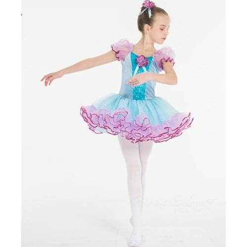 New Childrens Fluffy tutu Skirt Stage Dress Princess Ballet Dress Professional Performace Dress
