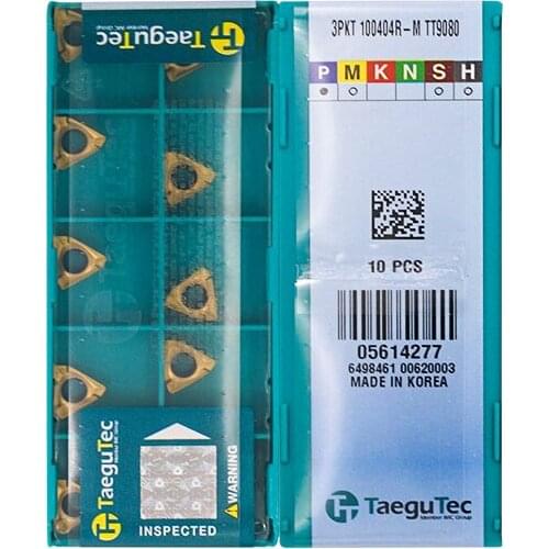 3PKT100404R-M TT9080 Original Taegutac Carbide Inserts Turning Inserts Lathe Tools 10Pcs/Lot