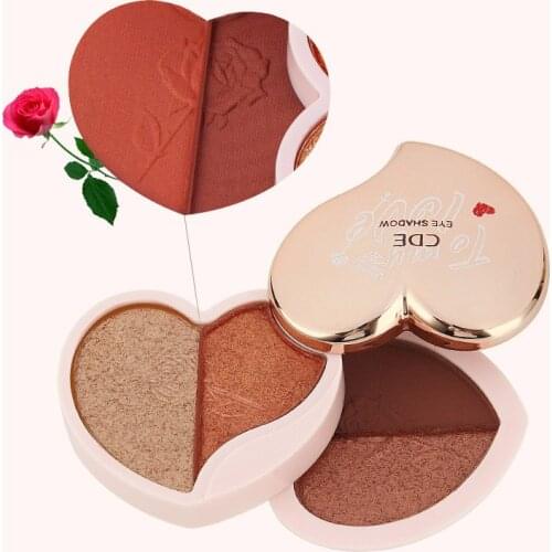 Fancy Matte Natural Eye Shadow Pallete Brush Book Gorgeous Powder Eye Shadow Palette Rose Pattren Earth-colored Eye Shadow
