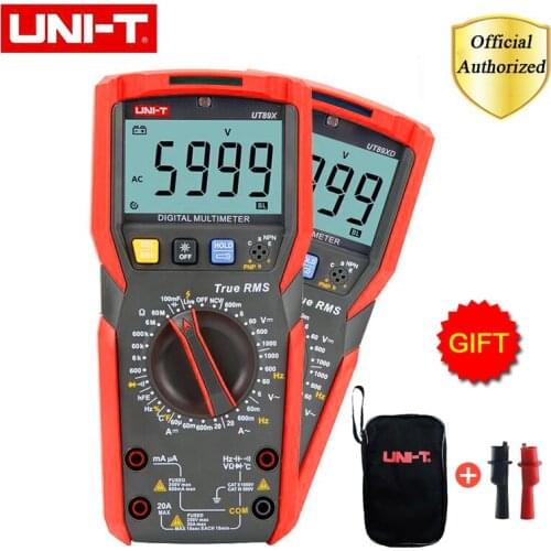 UNI-T UT89X UT89XD Professional Digital Multimeter True RMS NCV 20A Current AC DC Voltmeter Capacitance Resistance Tester
