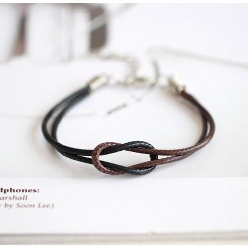 Simple Fashion Personalized Lovers Bracelets for Women Jewelry Gift Accessories Balck Men Bracelet Rope Chain Punk Style