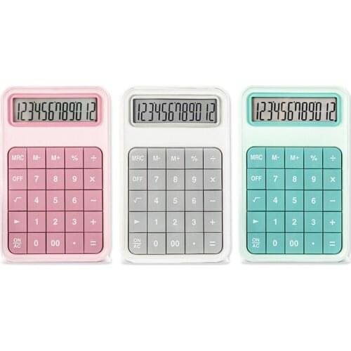 Handheld Students Scientific Calculator 12 Digit Large Screen Calculator Financial Accounting Clear inventory Office Stationery