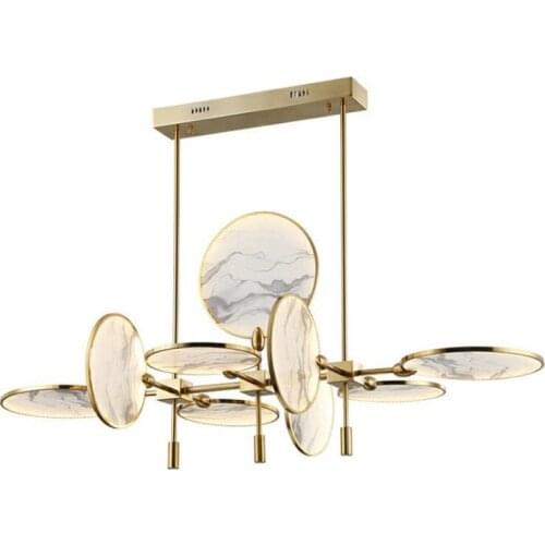 Post-modern Chinese Gold/Black Metal Suspension Designer Foyer Dining Room Bedroom Pendant Light 6/8/12 Heads New Light 2029