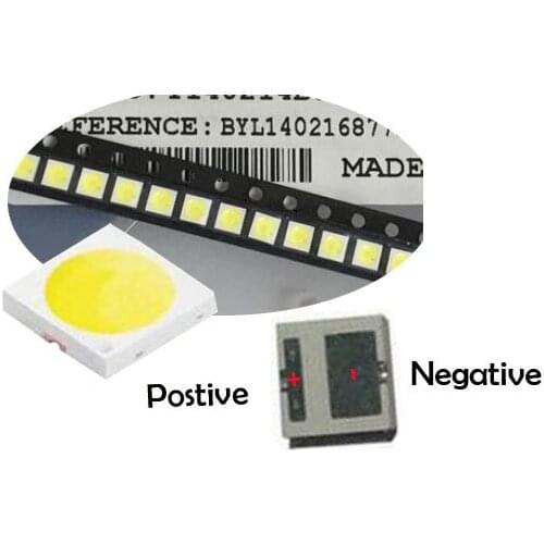 100PCS EVERLIGHT 1W 3030 3V SMD LED Cool White 70-80LM 300mA For TV Backlight LED