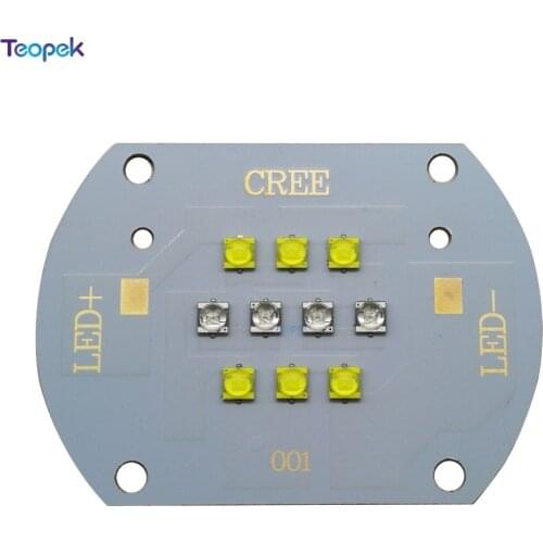 50W Cree XTE LED XT-E 6pcs White + 4pcs Royal Blue LED Emitter Bulb Light lamp For Aquarium Fish Coral Growing