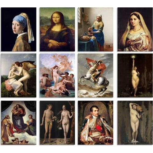 World Famous Paintings 5D DIY Diamond Painting Kits Embroidery Full Square Round Moasic Wall Art Home Decoration Gift