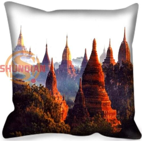Ymo&104 New Custom Myanmar Decorative Pillowcase Square Zipper Print Throw Pillowcase Cover More Size H0301#104